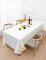 White and Gold Tablecloths for Party 4 Packs, 54X108 inch Gold Dot Confetti Disposable Rectangular Plastic Table Cover for Bridal Shower Engagement Wedding Birthday BBQ Party New Year Eve 2025